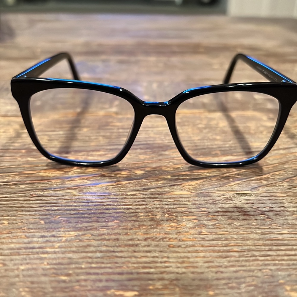 Warby Parker HUGHES M, jet black, Readers 2.5, blue-light filtering